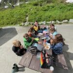 Kids having snacks