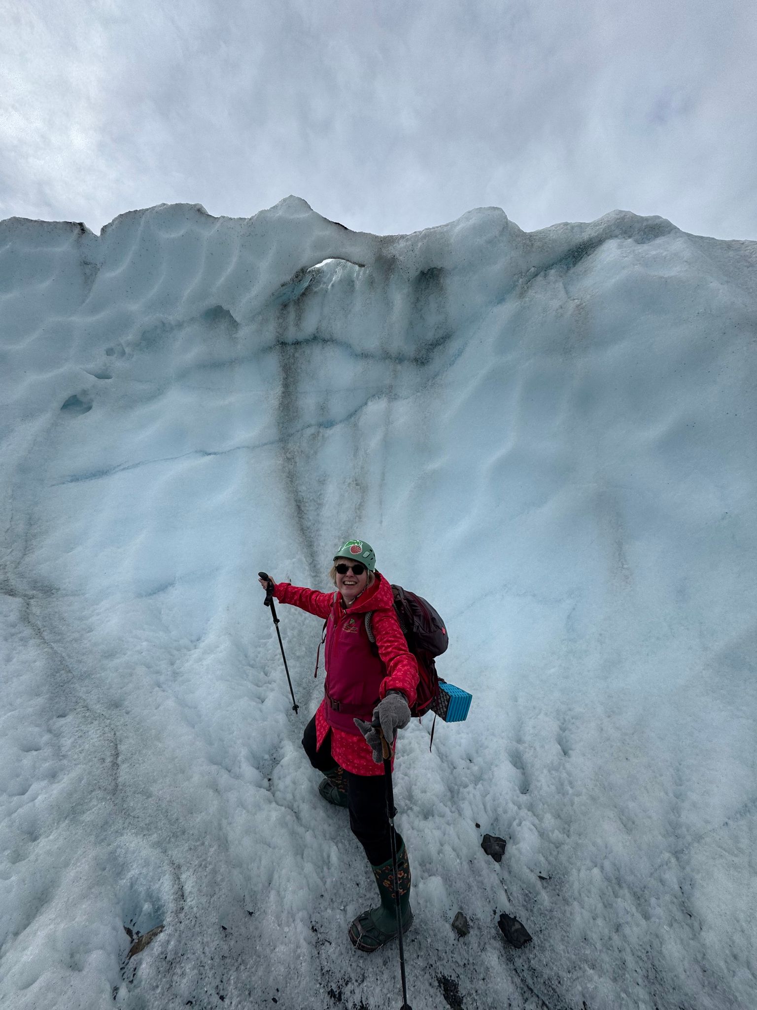 Wiebke, SBT guide is pictured here at the Matanuska Glacier